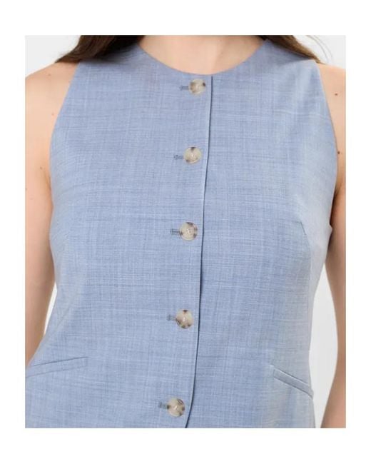 Boss Blue Button-Up Vest