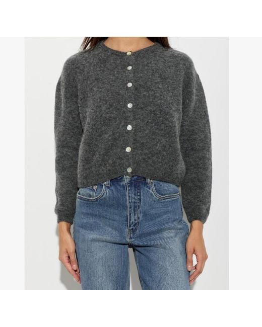 American Vintage Gray Crew Neck Long-Sleeved Knitwear