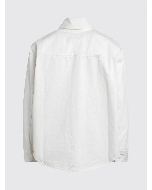AMI White Logo-Patch Overshirt for men