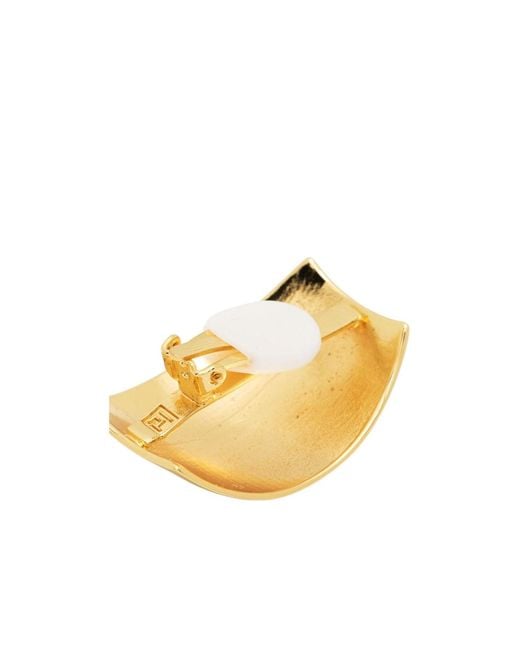 FEDERICA TOSI Yellow Julie Clip-On Earrings