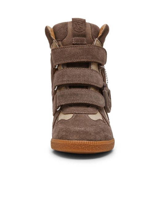 Steve Madden Brown Velcro Wedge Hightop Shoe