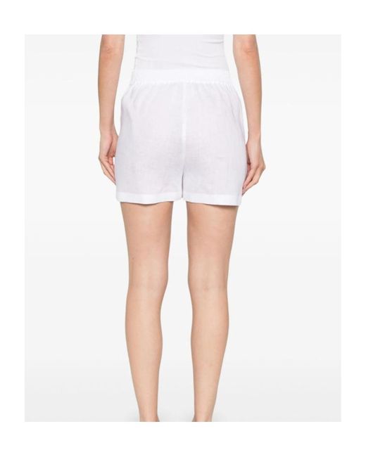 ショートパンツ DSQUARED2 Dsquared2 Summer Lovers linen shorts Bianco Summer Lovers Linen Shorts