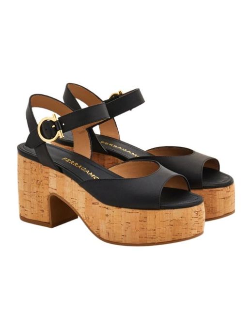 Ferragamo Multicolor Platform Sandal