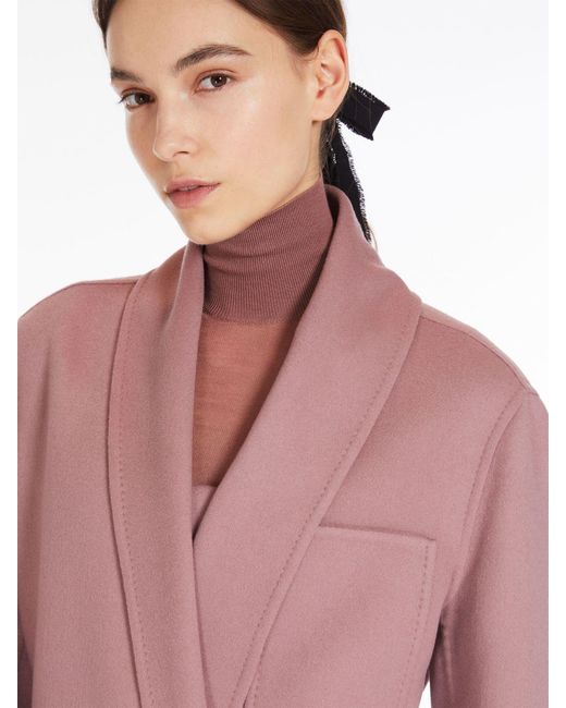Max Mara Purple Belted Long-Sleeved Jacket