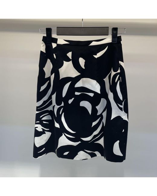 Max Mara Black Pattern Skirt