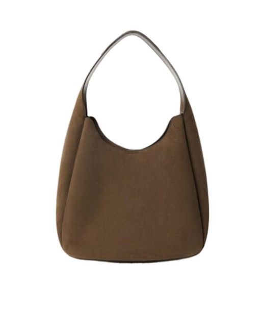 Stella McCartney Brown Logo Hobo Shoulder Bag