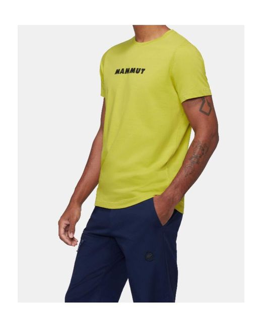 Mammut Yellow Core T-Shirt Logo for men
