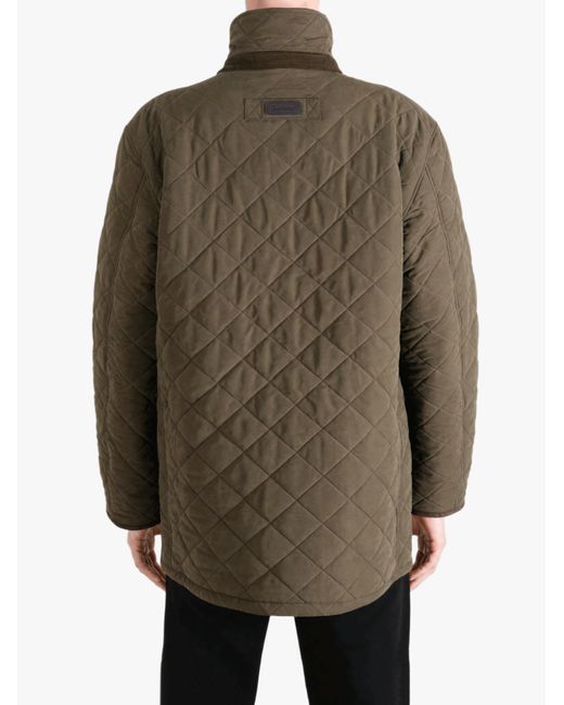 Barbour Green Diamondquilted Standcollar Jacket for men