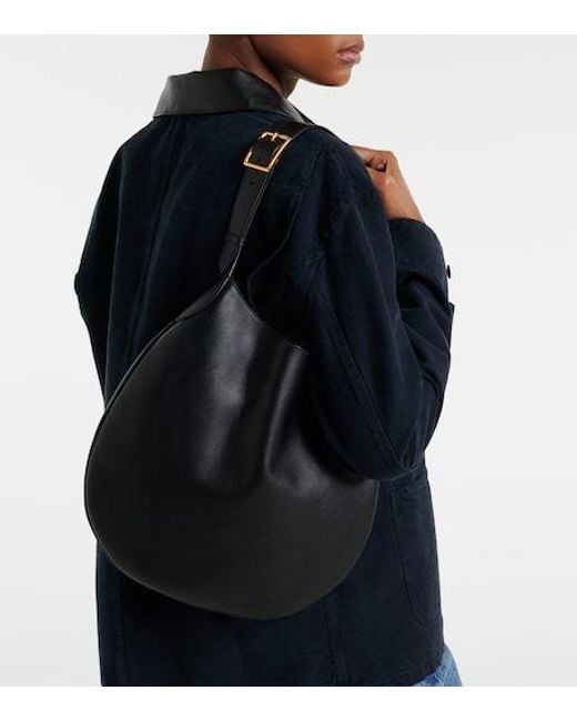 Nili Lotan Black Jagger Medium Leather Shoulder Bag