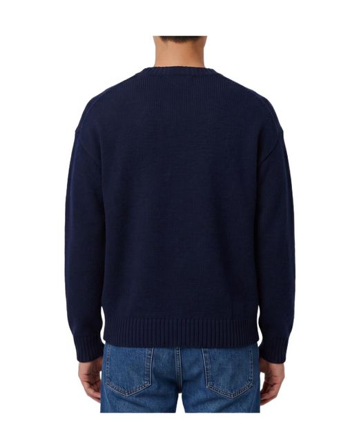 Lisa Yang Blue Crew-Neck Cashmere Sweater for men