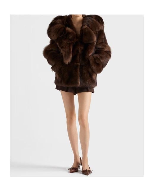 Prada Brown Long-Sleeved Coat