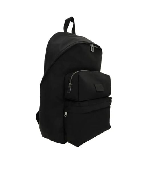 MM6 by Maison Margiela Black Numbers-Patch Zipped Backpack for men
