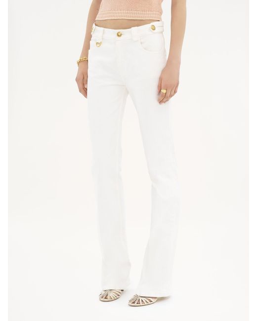 Chloé White Chlo Straight Leg Trousers