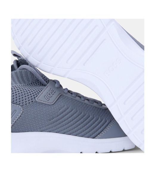 Boss Blue Knitmesh Trainer for men