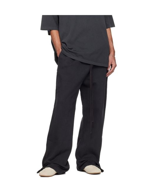 Fear Of God Black Heavy Fleece Tearaway Sweatpants for men