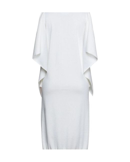 Chloé White Solid Color T-Shirt Maxi Dress