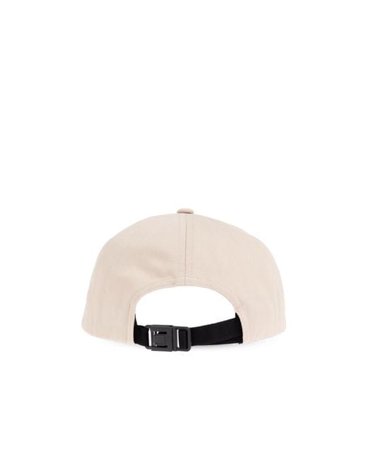 Moncler White Logo Patch Baseball Cap