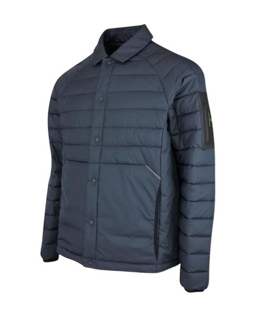 Boss Blue Long-Sleeved Cotton-Padded Jacket for men