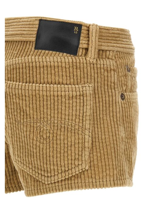 R13 Natural Effie Shorts