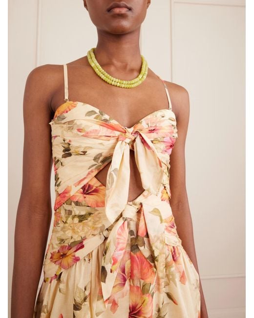 Zimmermann Natural Mahon Floral Playsuit