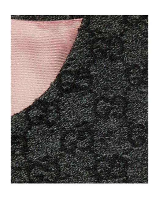 Gucci Black Gg Boutonné Wool Tweed Jacket