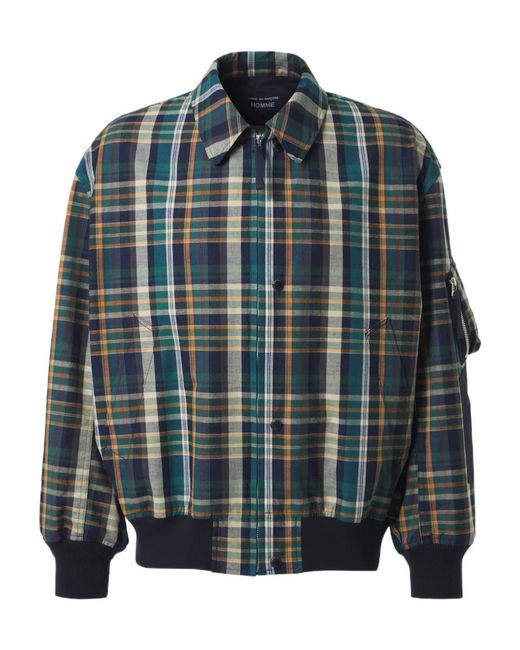 Comme des Garçons Blue Long-Sleeved Casual Jacket for men