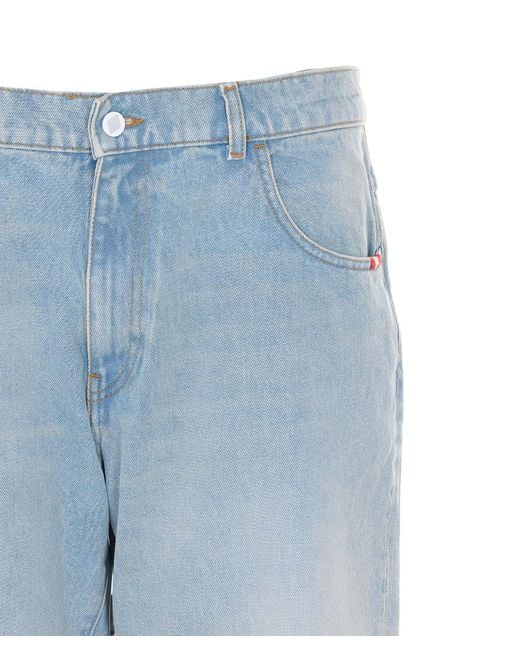 AMISH Blue James Wide-Leg Jeans for men