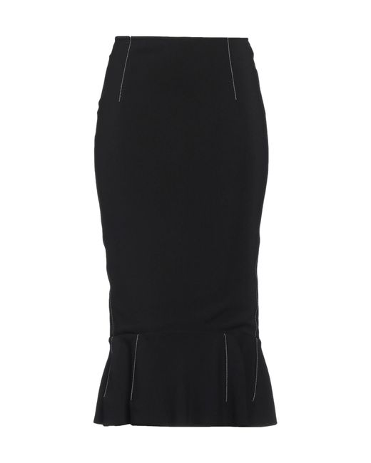 Marni Black Minimalist Solid Color Umbrella Skirt