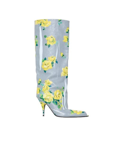 Acne Blue Open Toe Boots