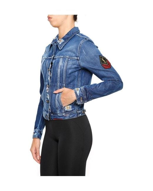 Saint Laurent Blue A Well-Fitting Denim Coat