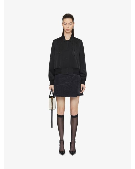 Givenchy Blue Voyou Wrap Mini Denim Skirt