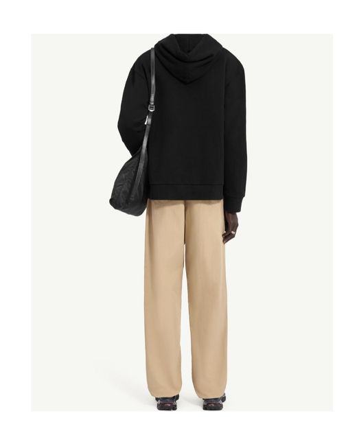 MM6 by Maison Margiela Black Logo Printed Drawstring Hoodie for men