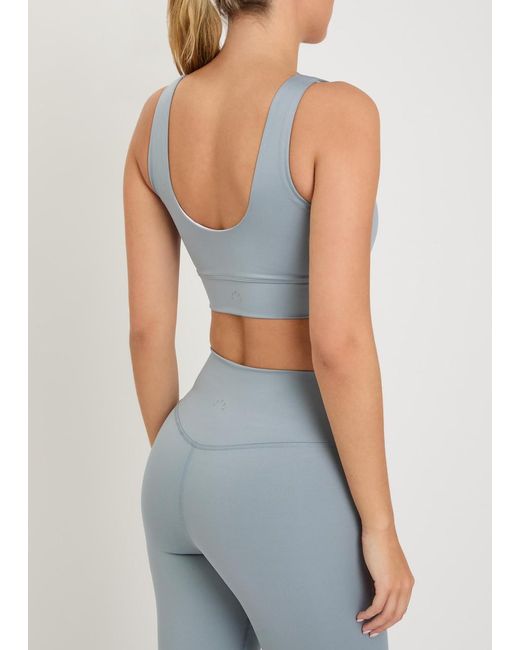 Varley Blue High-Stretch Sports Bra