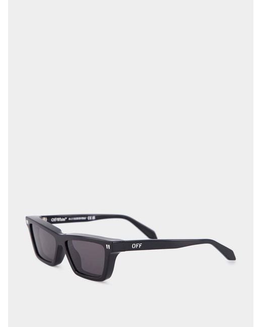 Off-White c/o Virgil Abloh White Cambridge Rectangle Frame Sunglasses for men