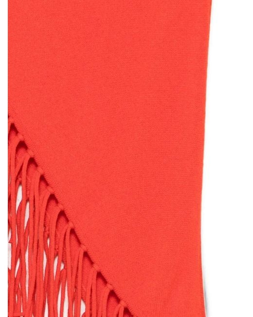 P.A.R.O.S.H. Red Tasseled Scarf