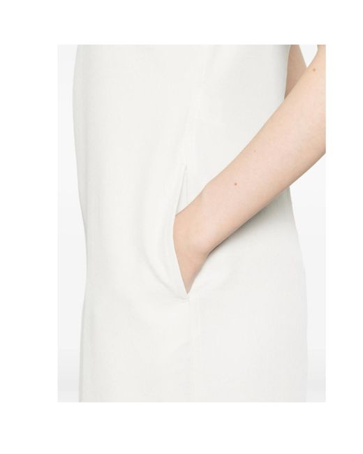 Calvin Klein White V-Neck Sleeveless Jumpsuit