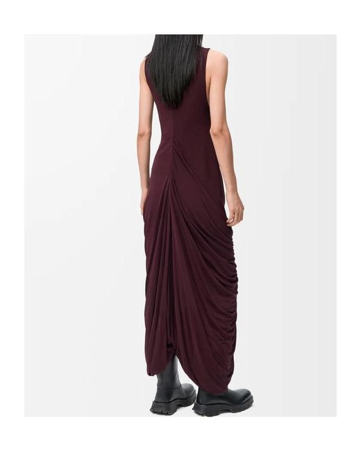 Loewe Purple Asymmetric Silhouette Dress