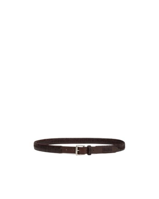 Lemaire White Braided Buckle Belt for men