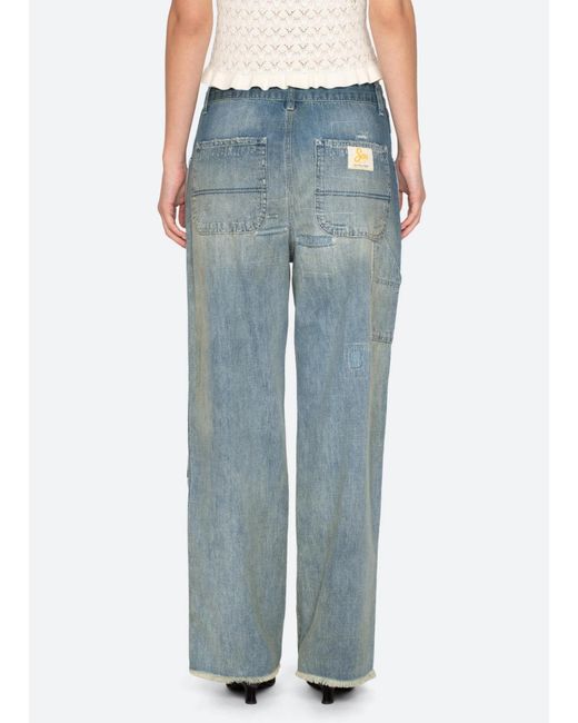 Sea Blue Claira Patchwork Jeans