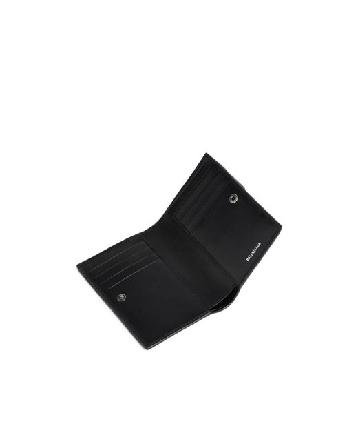 Balenciaga Black Superbusy Vertical Bifold Wallet for men