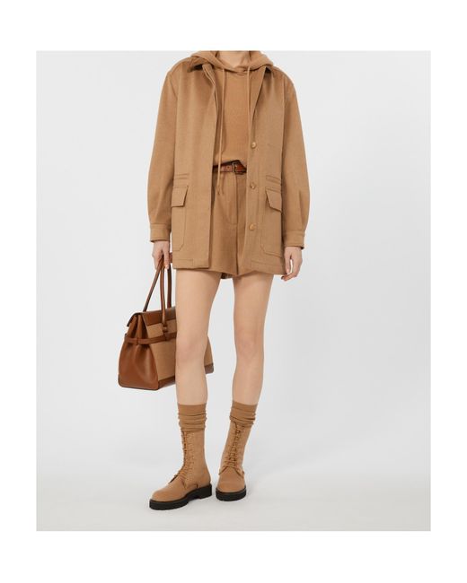 Max Mara Natural Lola High-Waist Shorts