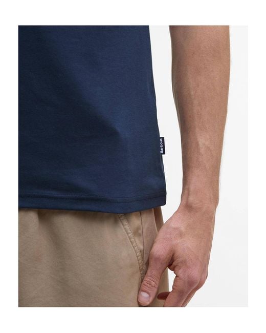 Barbour Blue Corpatch Tailored Short-Sleeved Polo Shirt for men