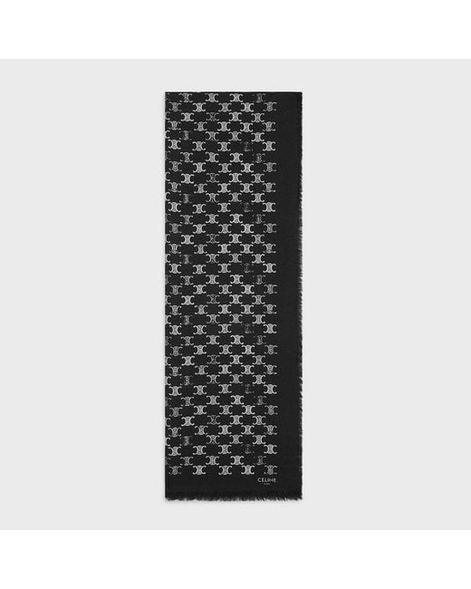 Céline Black Square Cashmere Scarf