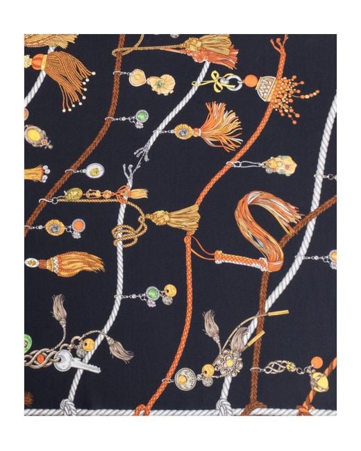 Versace Black Medusa Rope Printed Scarf for men
