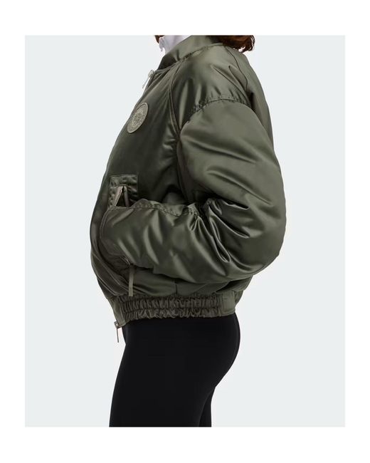 Canada Goose Green Jade Down Satin Bomber Jacket