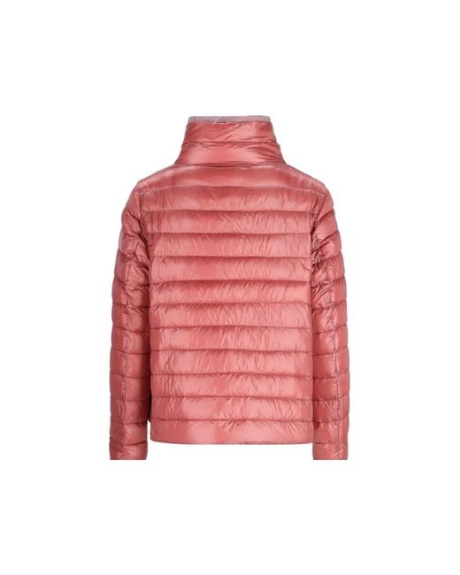 Herno Red High Collar Down Jacket