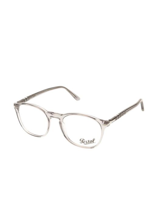 Persol White Round Frame Glasses for men