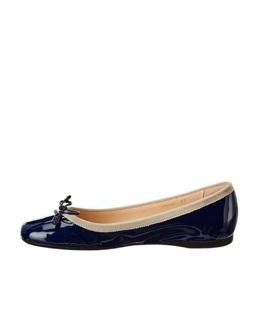 Prada Blue Logo Flats