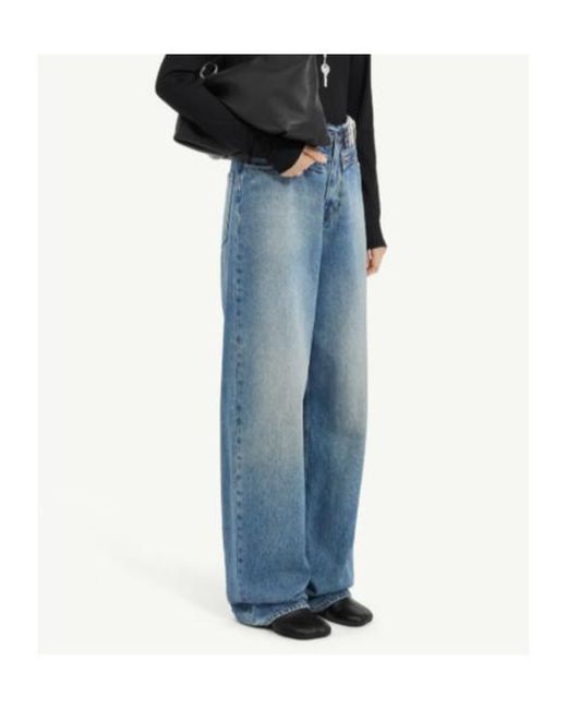 MM6 by Maison Margiela Blue Straight-Leg Jeans