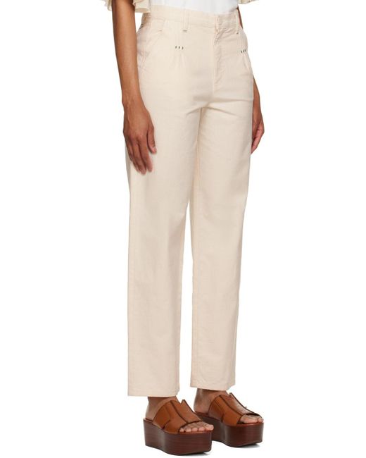 See By Chloé White See By Chloé Logo Patch Tapered Jeans